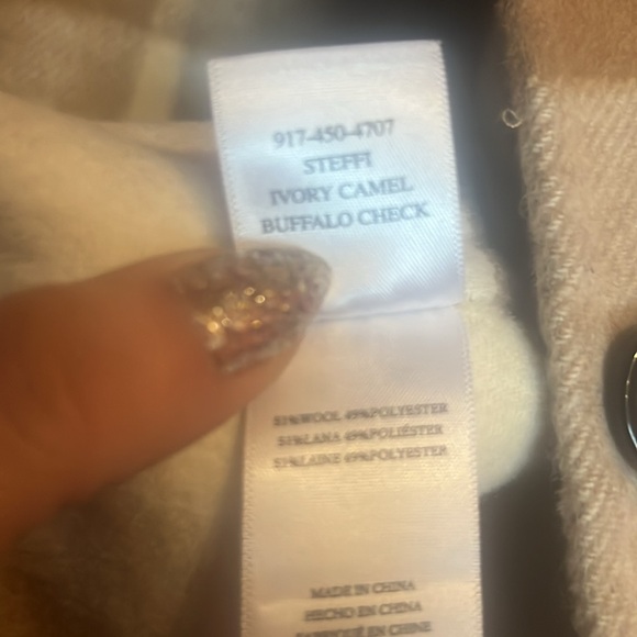 Rails Steffi wool plaid coat jacket size M NEW - Picture 4 of 4